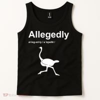 Allegedly Ostrich Funny Tank Top thumb 2
