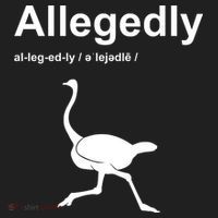 Allegedly Ostrich Funny Golf Towel thumb 3