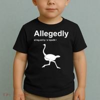 Allegedly Ostrich Funny Toddler T-Shirt thumb 2