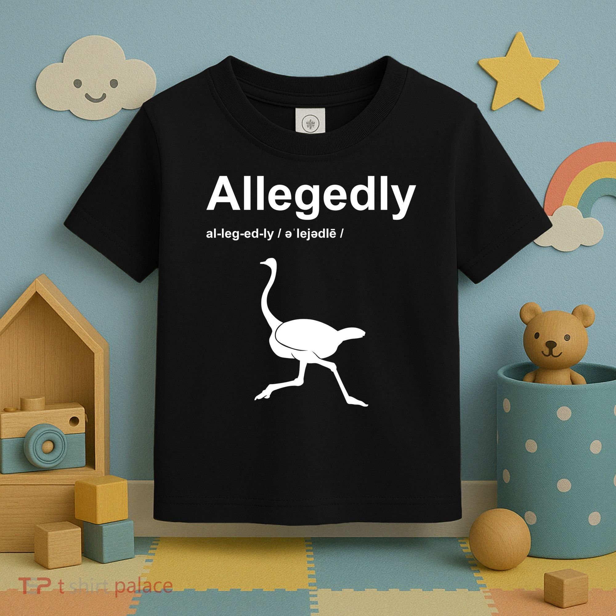 Allegedly Ostrich Funny Toddler T-Shirt