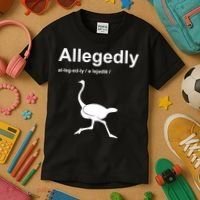 Allegedly Ostrich Funny Kids T-Shirt thumb 3