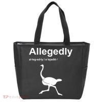 Allegedly Ostrich Funny Tote Bag thumb 0
