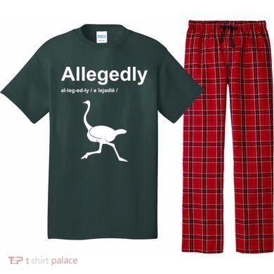 Allegedly Ostrich Funny Pajama Set