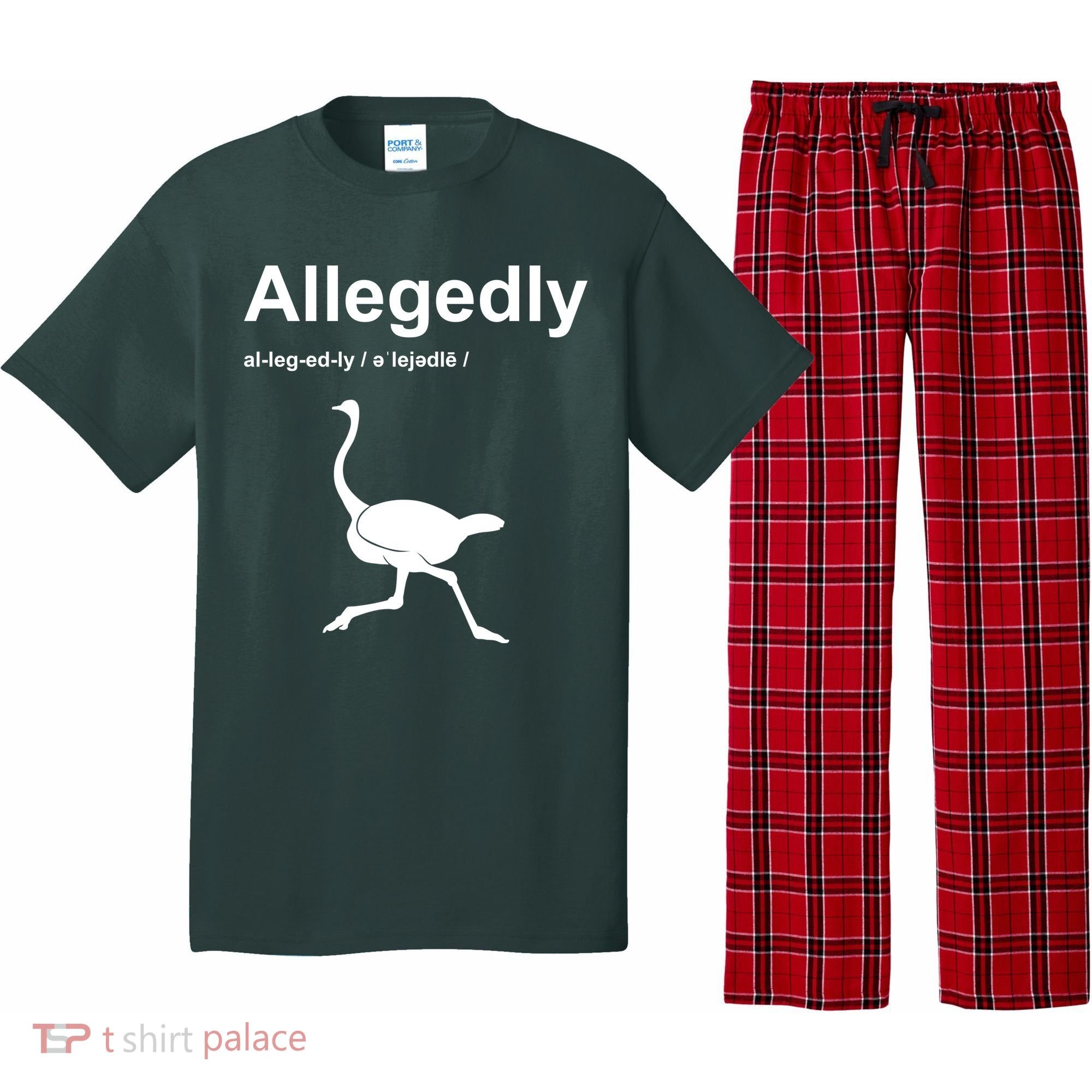 Allegedly Ostrich Funny Pajama Set