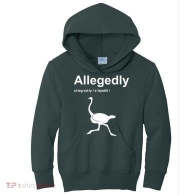 Allegedly Ostrich Funny Kids Hoodie