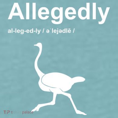 Allegedly Ostrich Funny Sueded Cloud Jersey T-Shirt