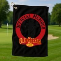 An Old Geezer Old Man Member Golf Towel thumb 1
