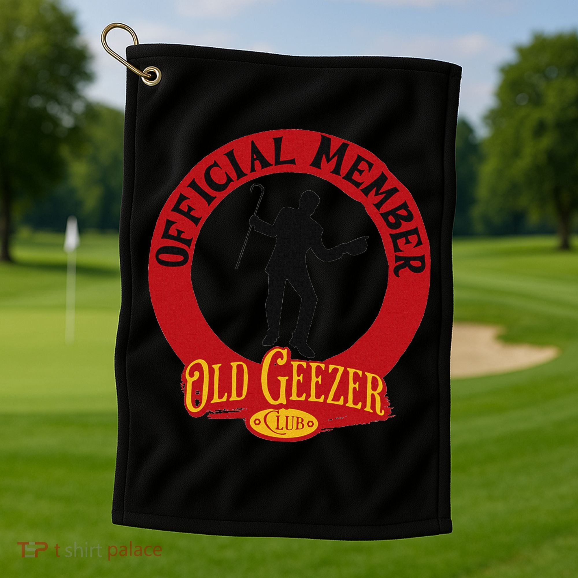 An Old Geezer Old Man Member Golf Towel