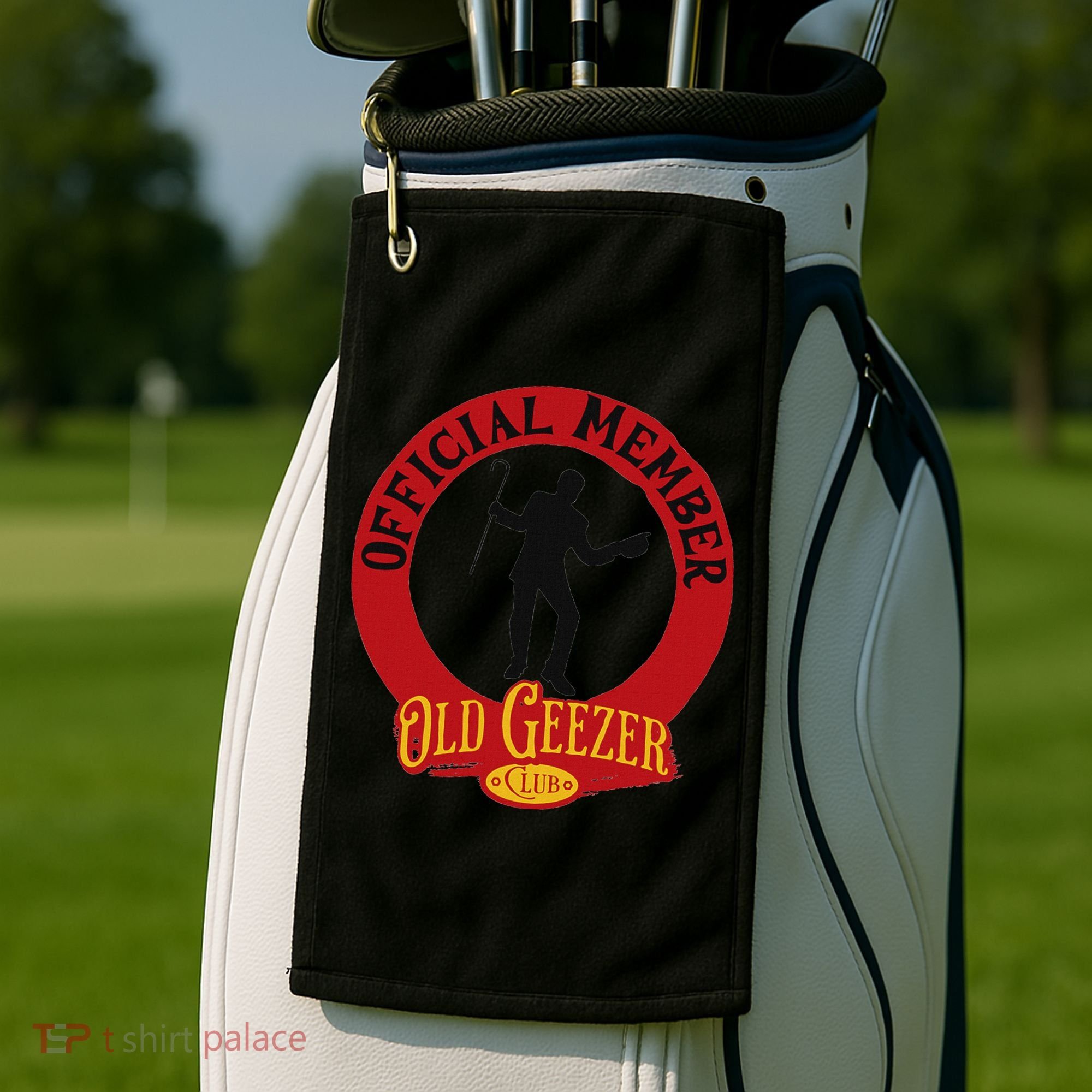 An Old Geezer Old Man Member Golf Towel