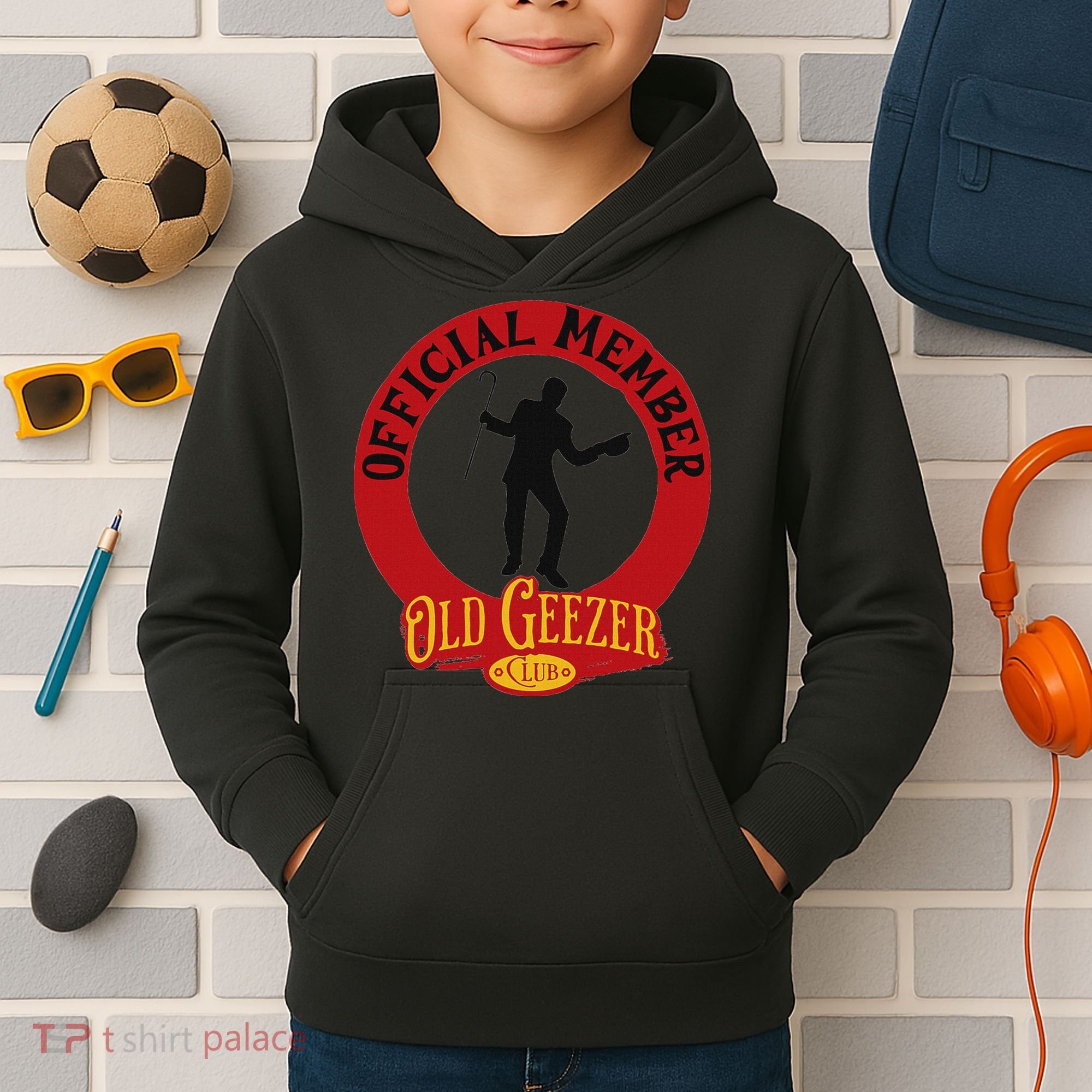 An Old Geezer Old Man Member Kids Hoodie