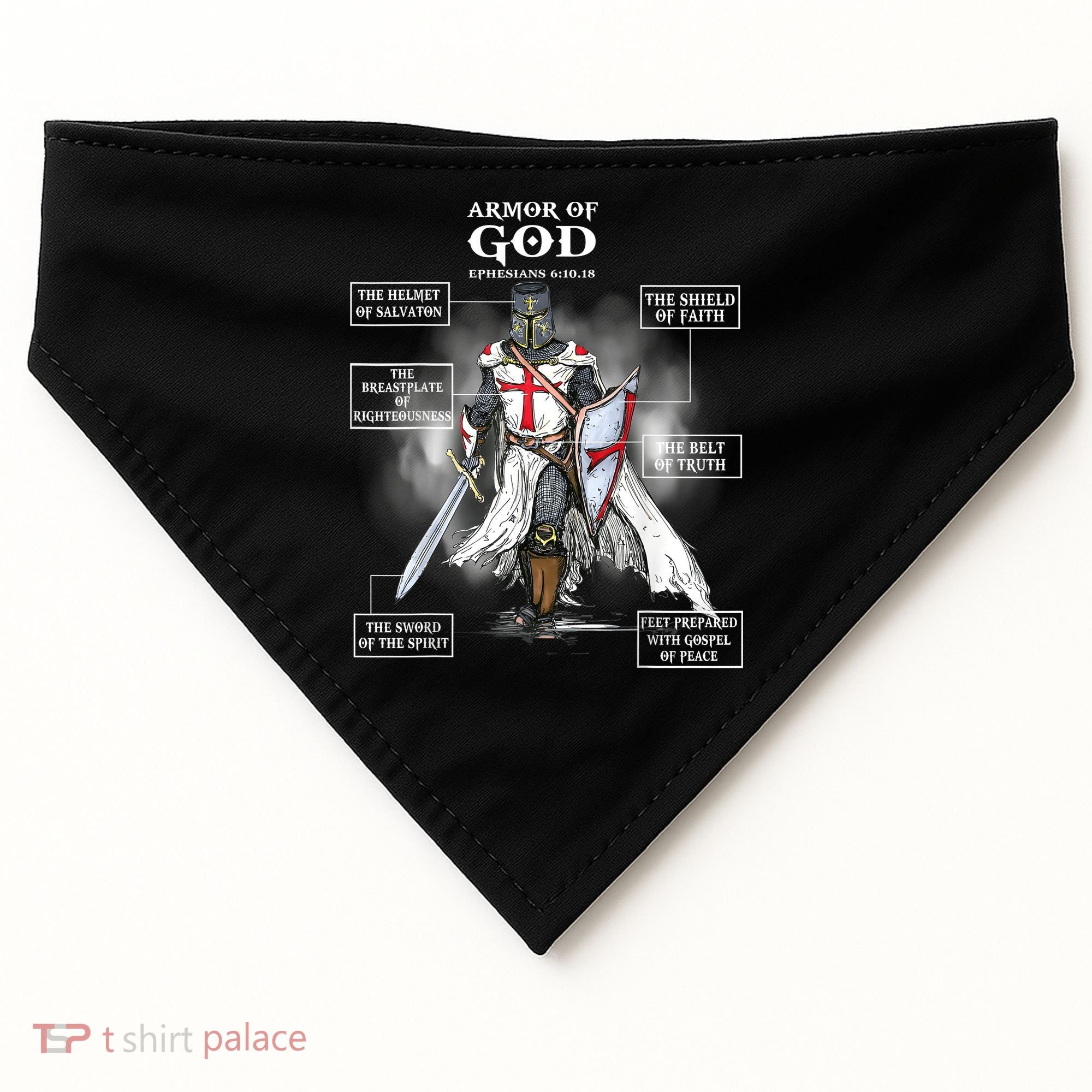 Armor Of God Bible Verse Great Gift For Religious Christian USA-Made Doggie Bandana