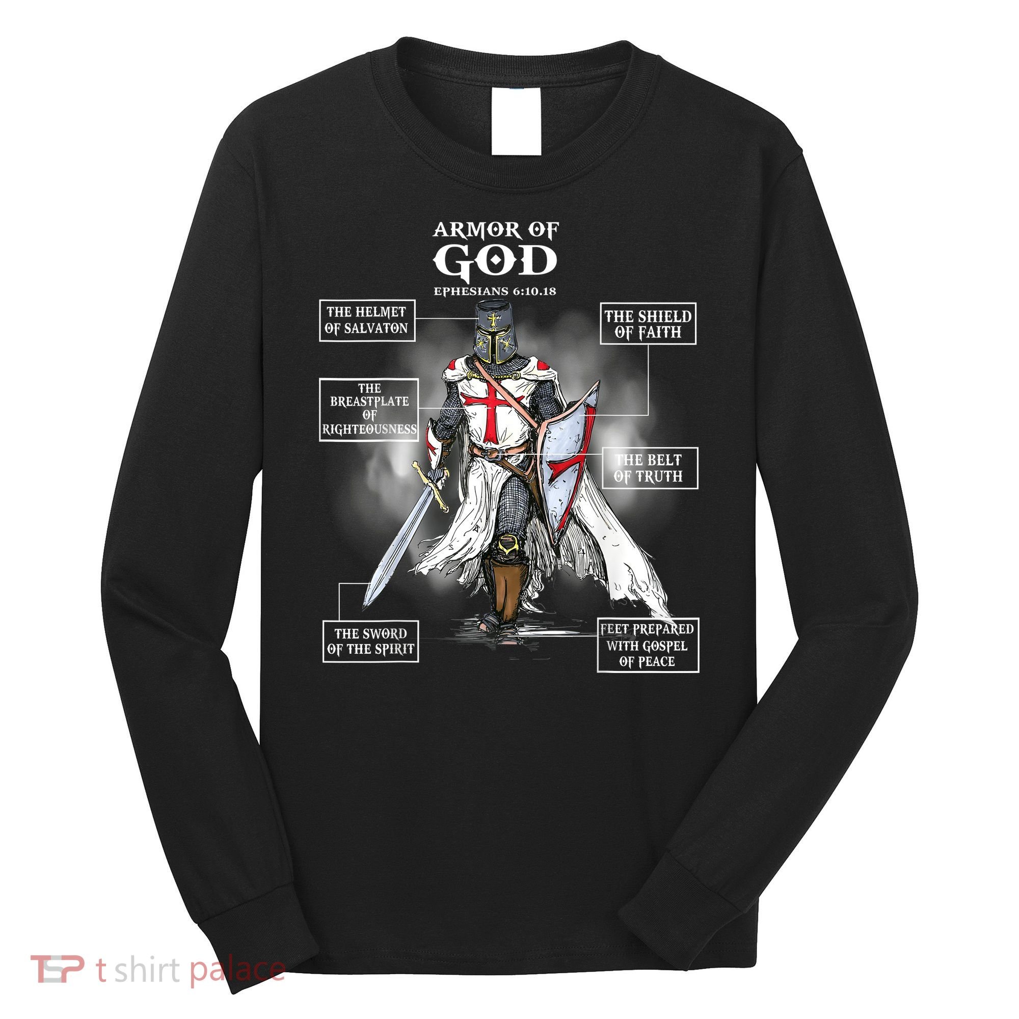 Armor Of God Bible Verse Great Gift For Religious Christian Long Sleeve Shirt