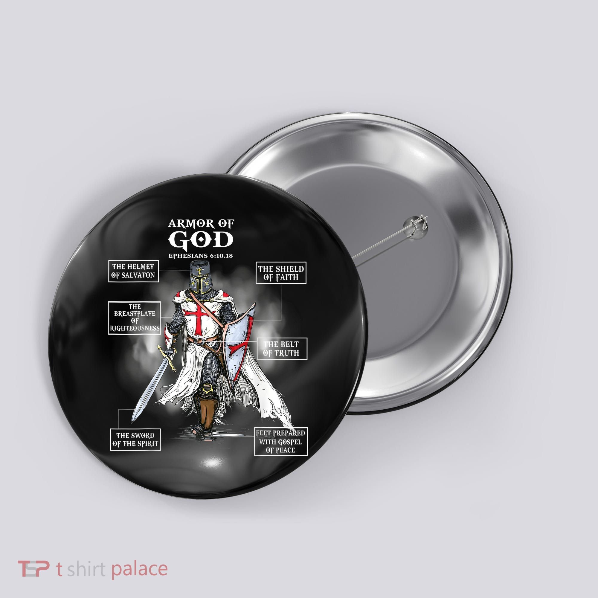 Armor Of God Bible Verse Great Gift For Religious Christian Button