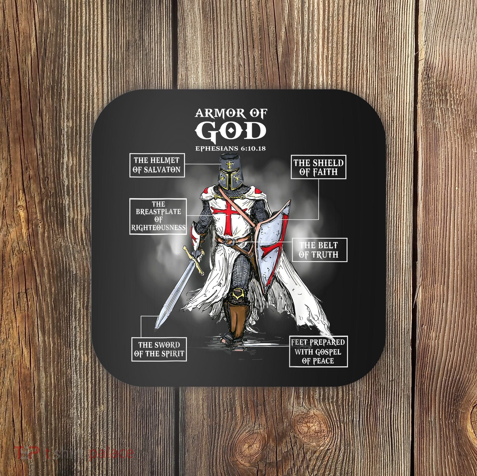 Armor Of God Bible Verse Great Gift For Religious Christian Coaster