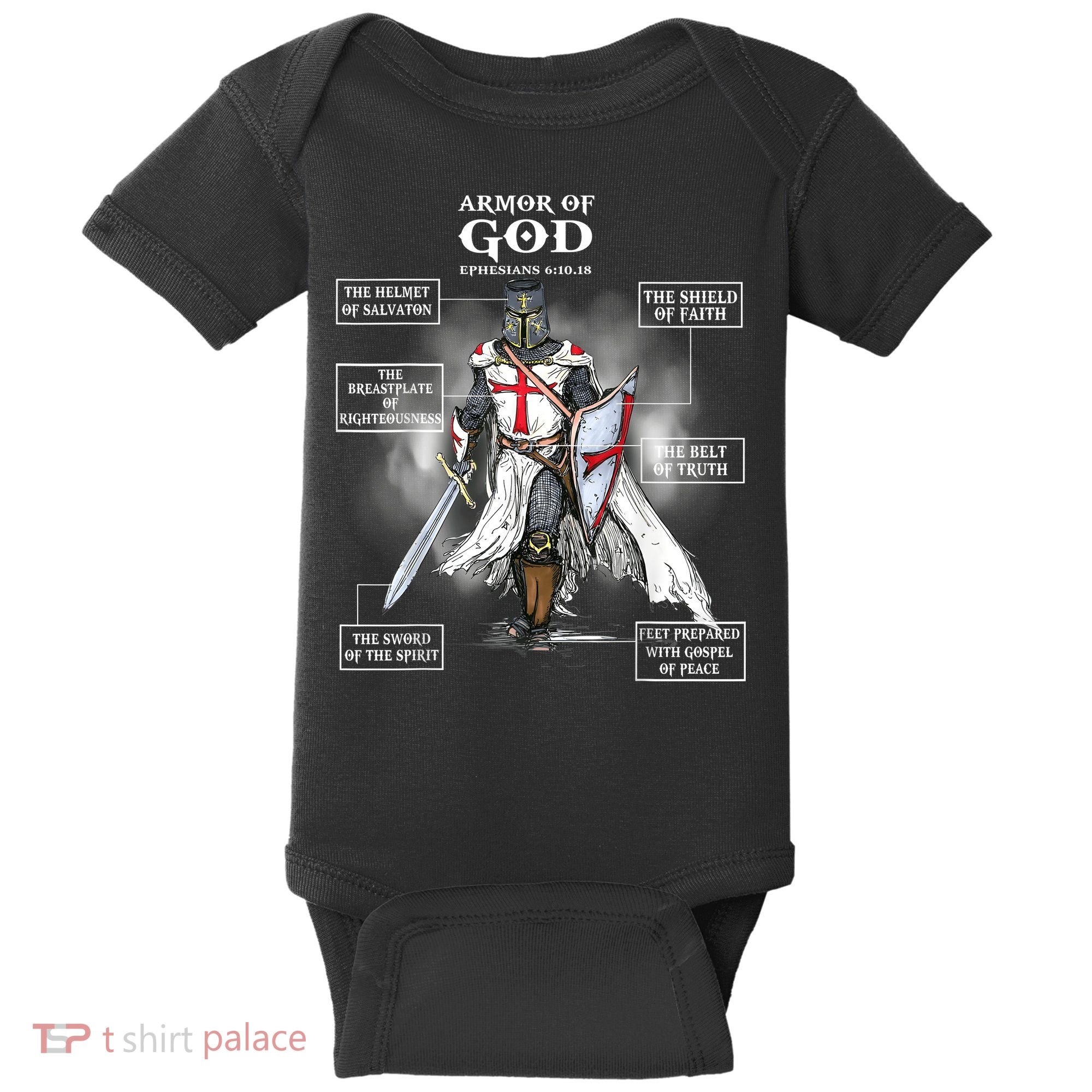 Armor Of God Bible Verse Great Gift For Religious Christian Baby Bodysuit