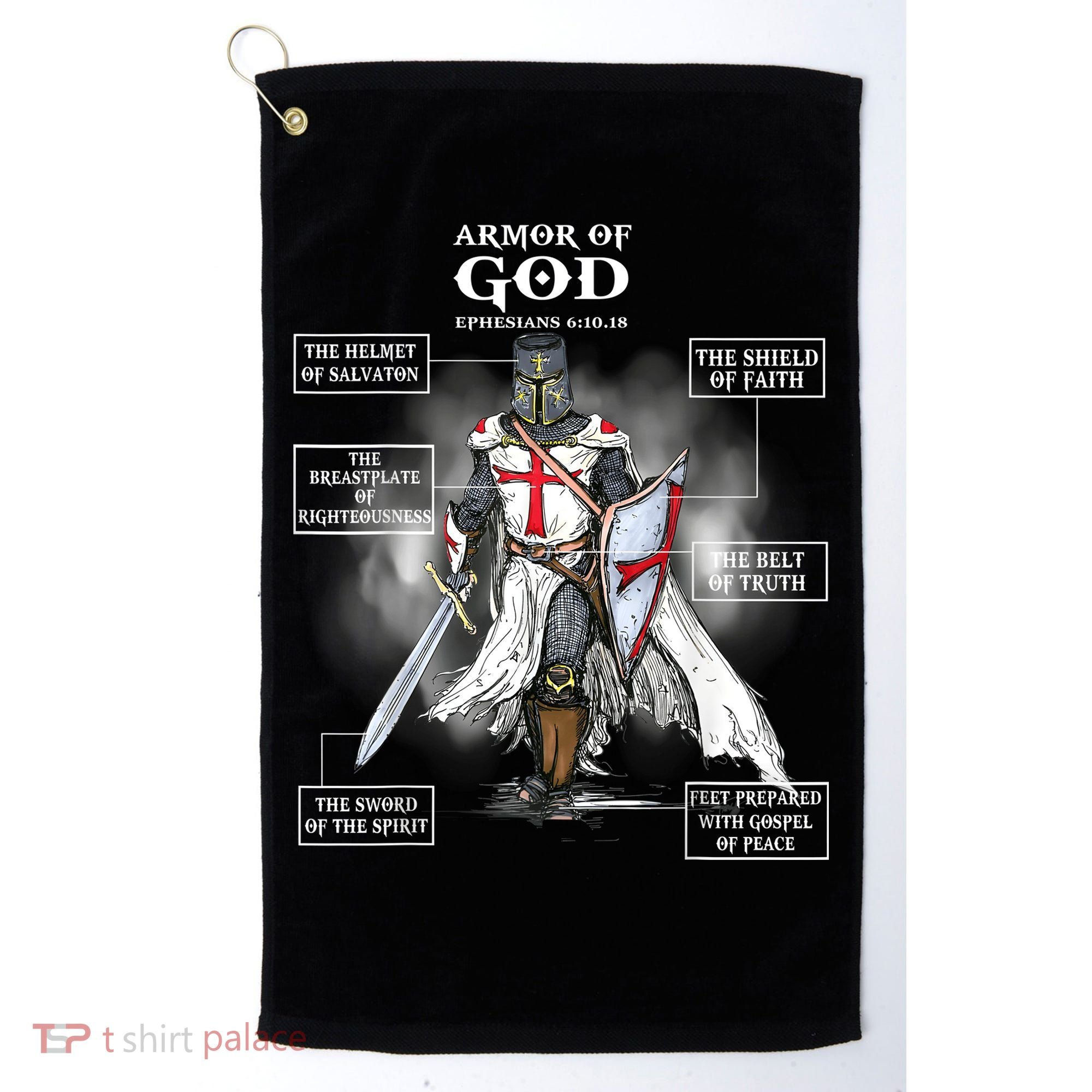 Armor Of God Bible Verse Great Gift For Religious Christian Golf Towel