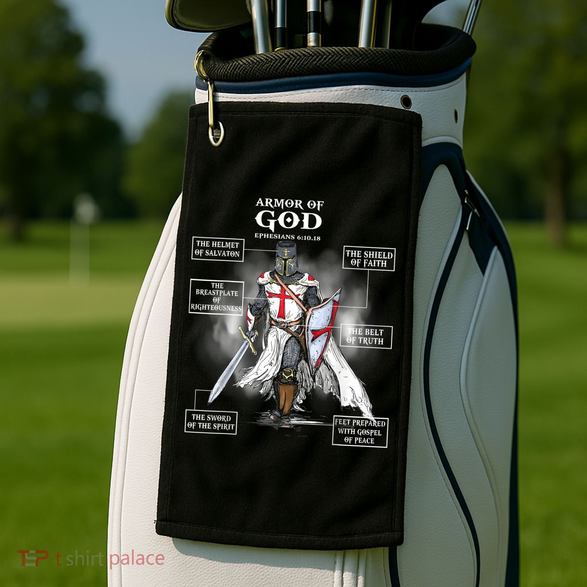 Armor Of God Bible Verse Great Gift For Religious Christian Golf Towel