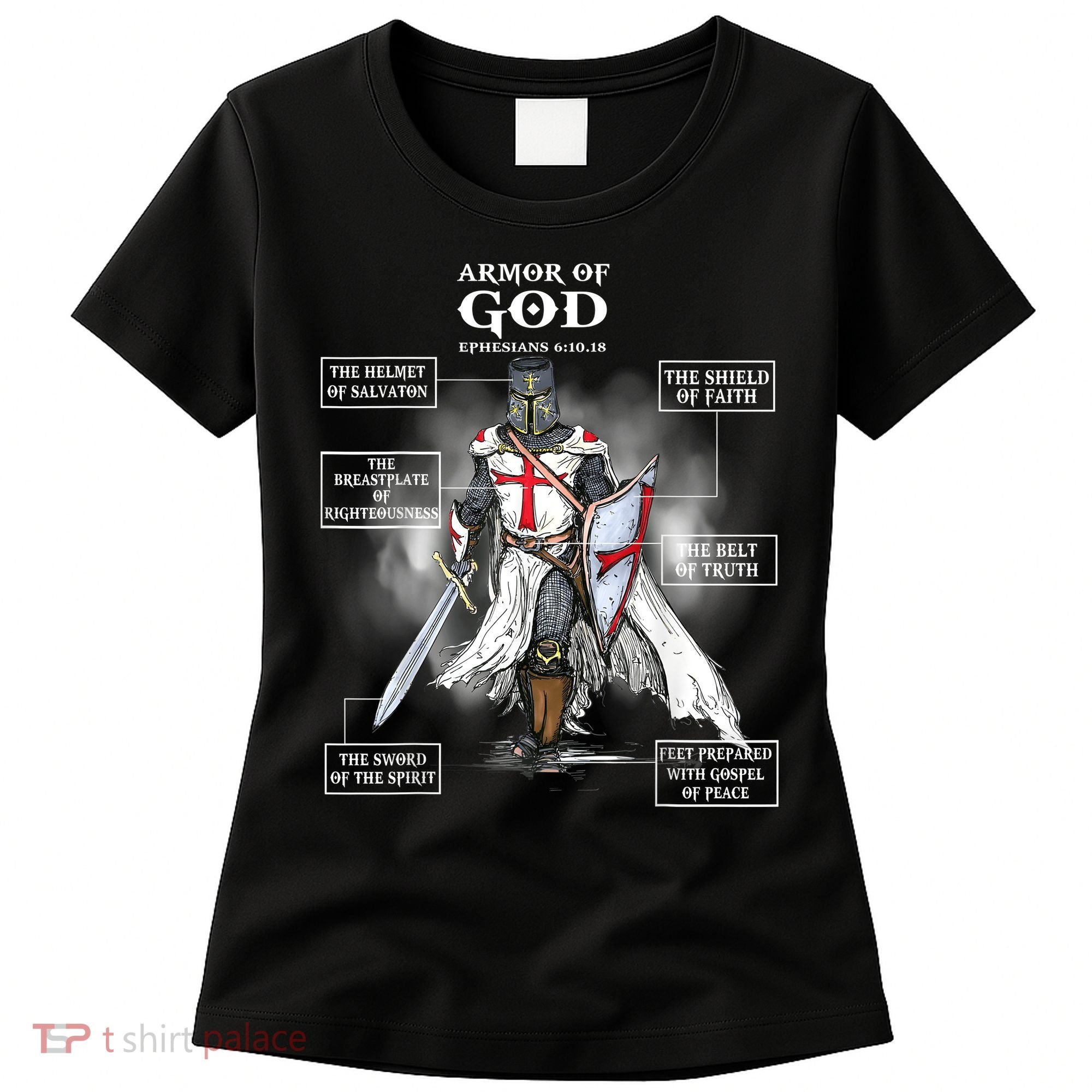 Armor Of God Bible Verse Great Gift For Religious Christian Women's T-Shirt