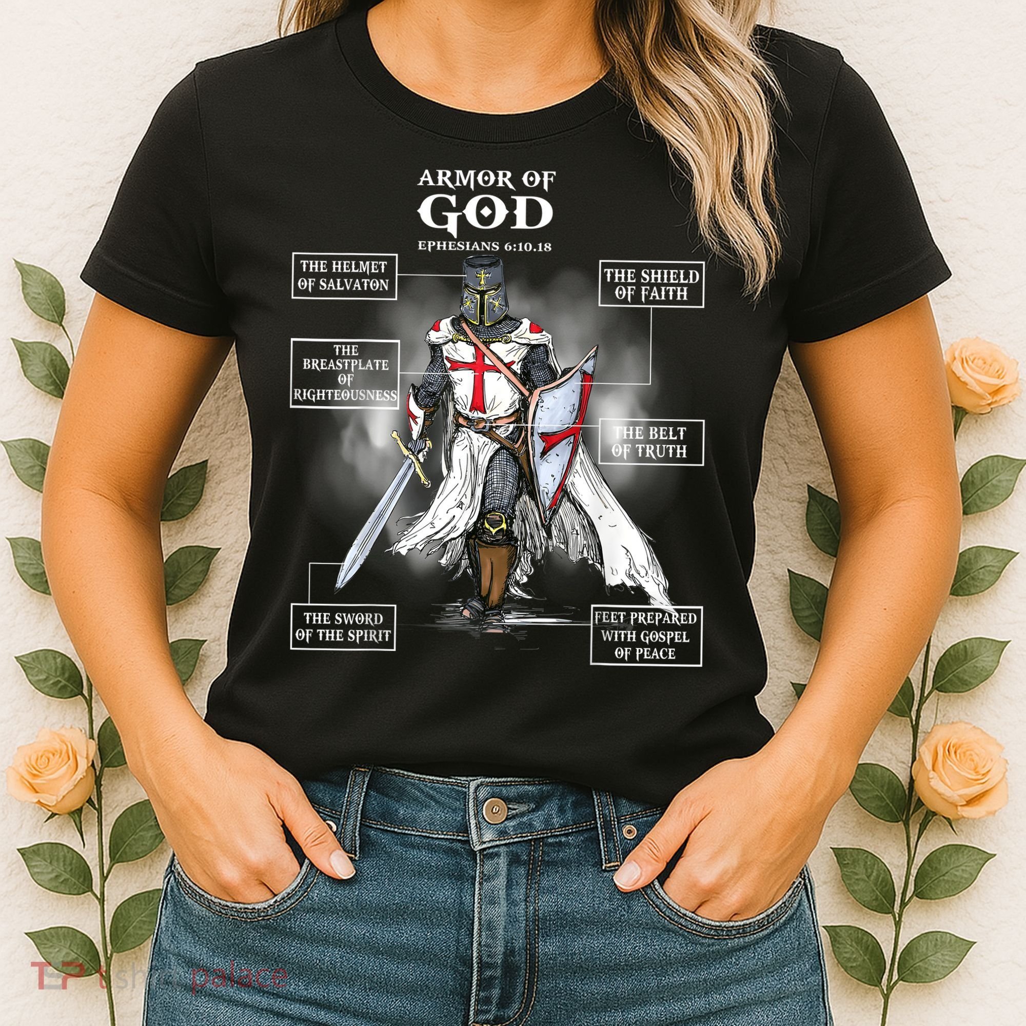 Armor Of God Bible Verse Great Gift For Religious Christian Women's T-Shirt