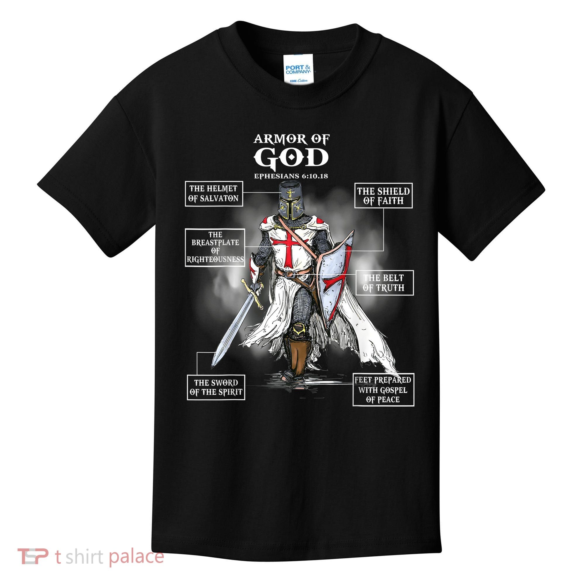 Armor Of God Bible Verse Great Gift For Religious Christian Kids T-Shirt
