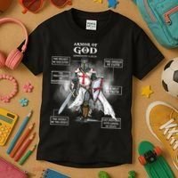 Armor Of God Bible Verse Great Gift For Religious Christian Kids T-Shirt thumb 3