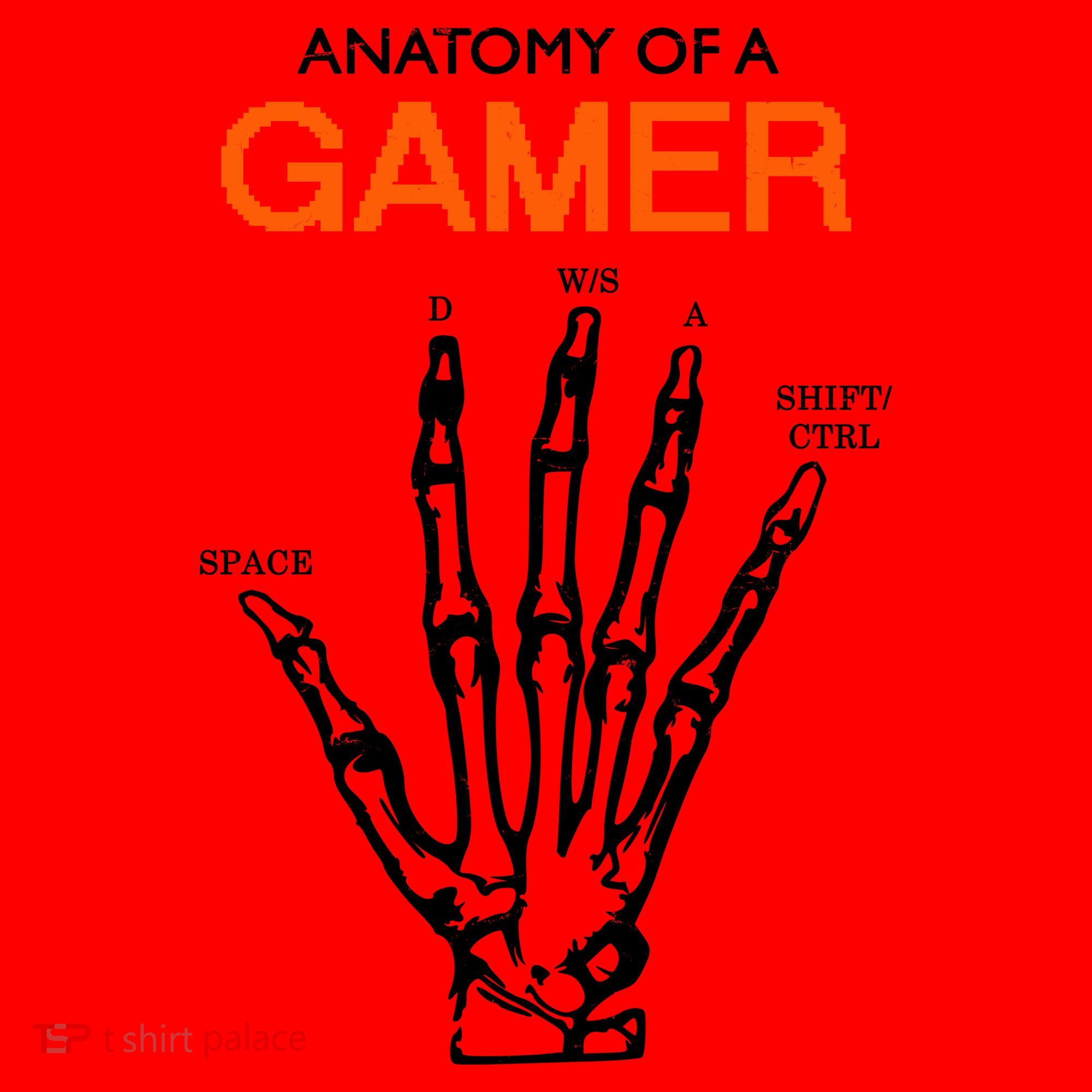 Anatomy Of Gamer Funny Gaming Santa Hat