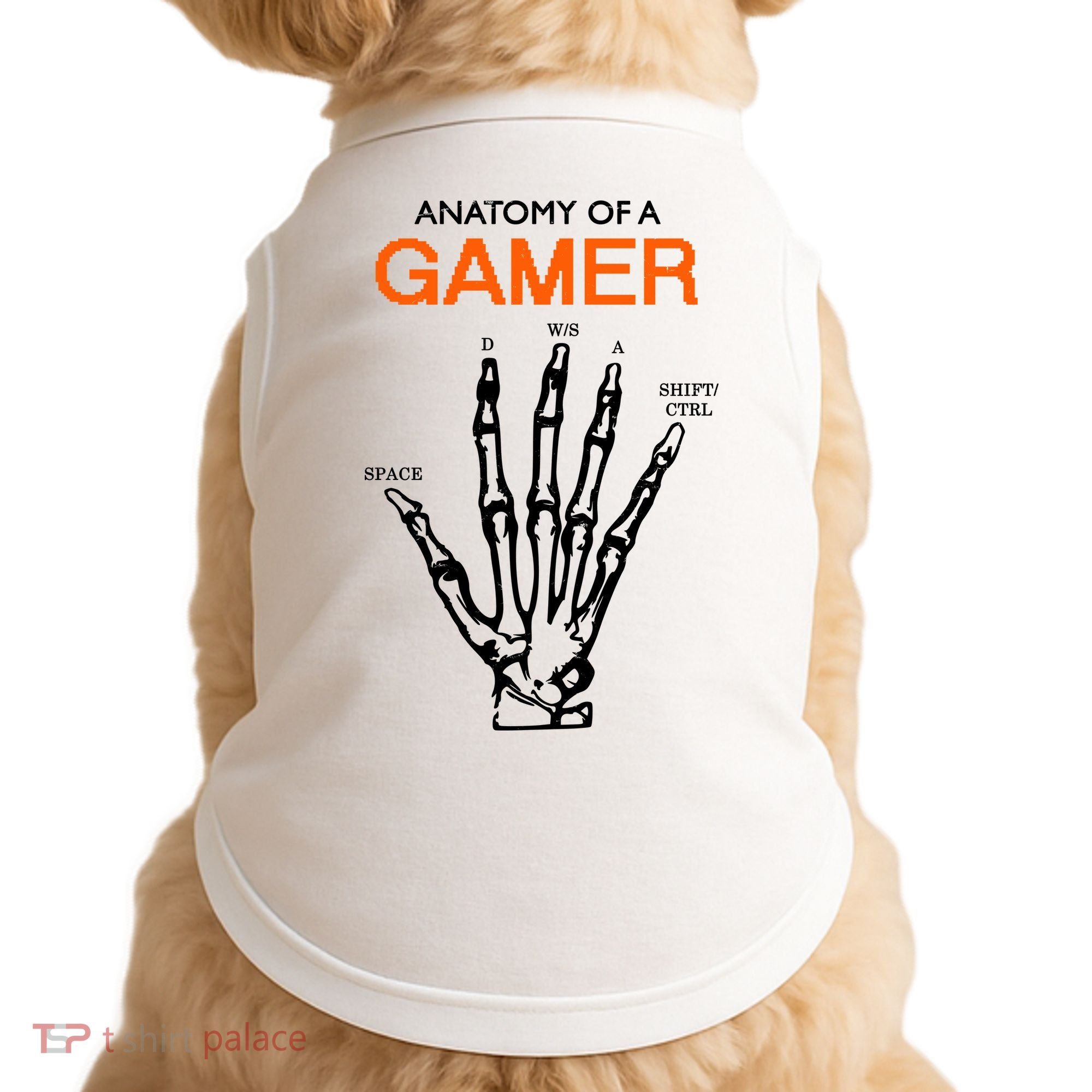 Anatomy Of Gamer Funny Gaming Doggie Tank