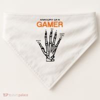 Anatomy Of Gamer Funny Gaming USA-Made Doggie Bandana thumb 0