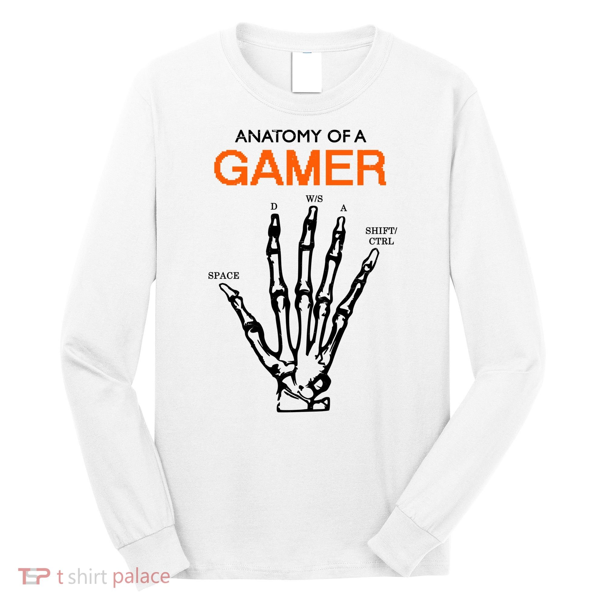Anatomy Of Gamer Funny Gaming Long Sleeve Shirt