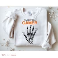 Anatomy Of Gamer Funny Gaming Sweatshirt thumb 2