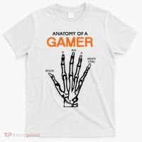 Anatomy Of Gamer Funny Gaming T-Shirt thumb 0