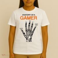 Anatomy Of Gamer Funny Gaming T-Shirt thumb 4