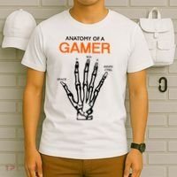 Anatomy Of Gamer Funny Gaming T-Shirt thumb 6