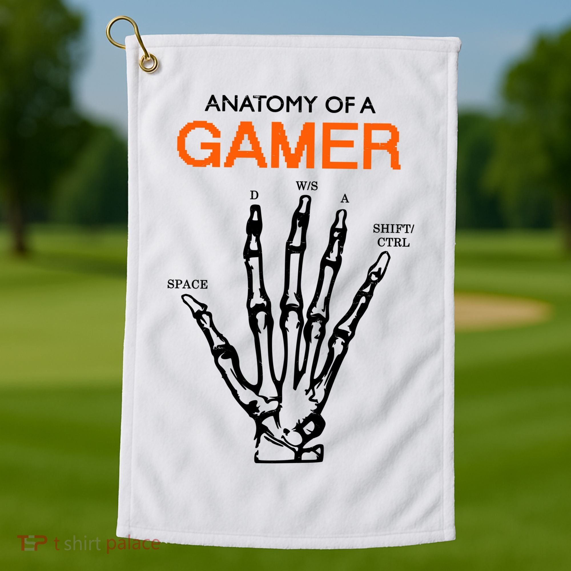 Anatomy Of Gamer Funny Gaming Golf Towel