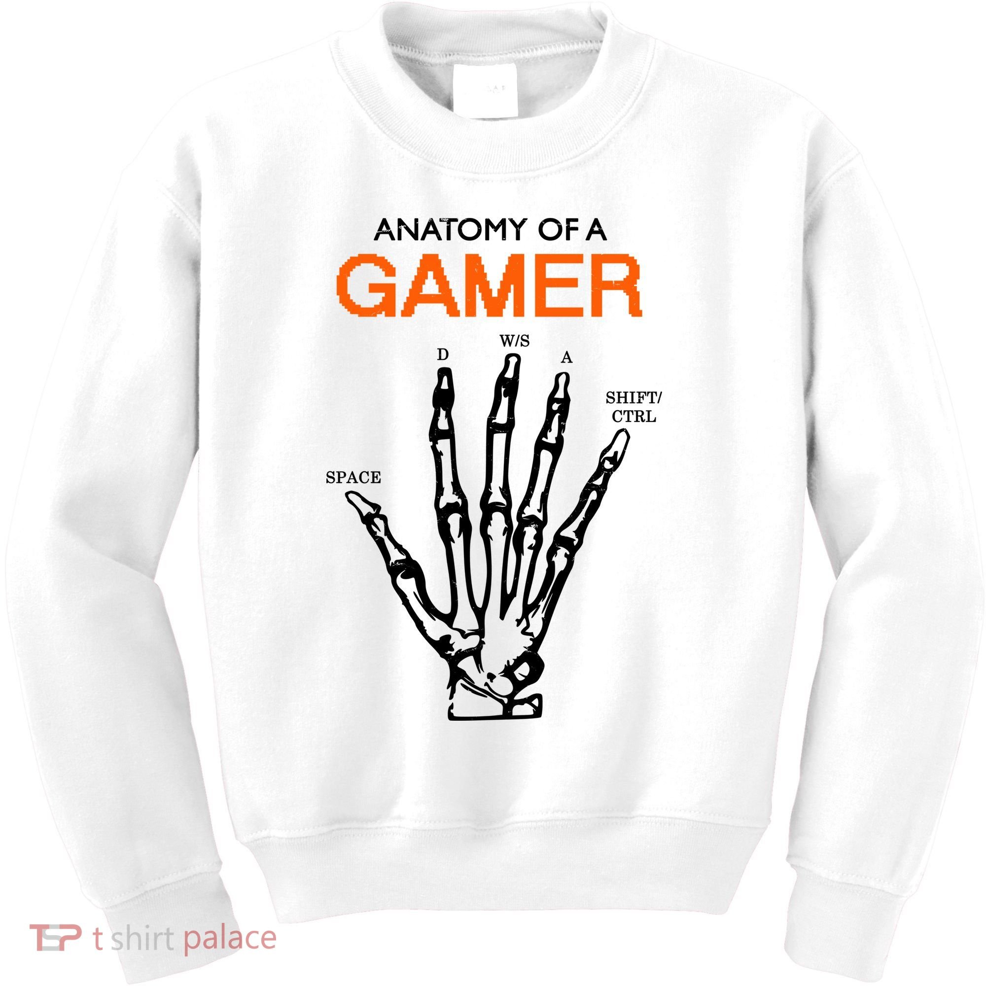 Anatomy Of Gamer Funny Gaming Kids Sweatshirt
