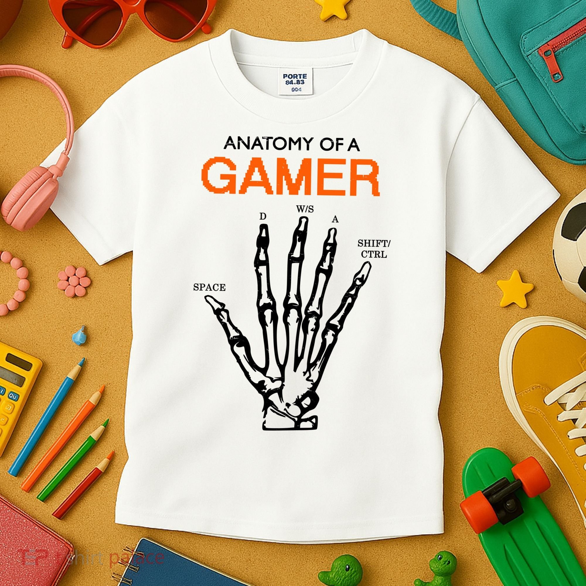 Anatomy Of Gamer Funny Gaming Kids T-Shirt
