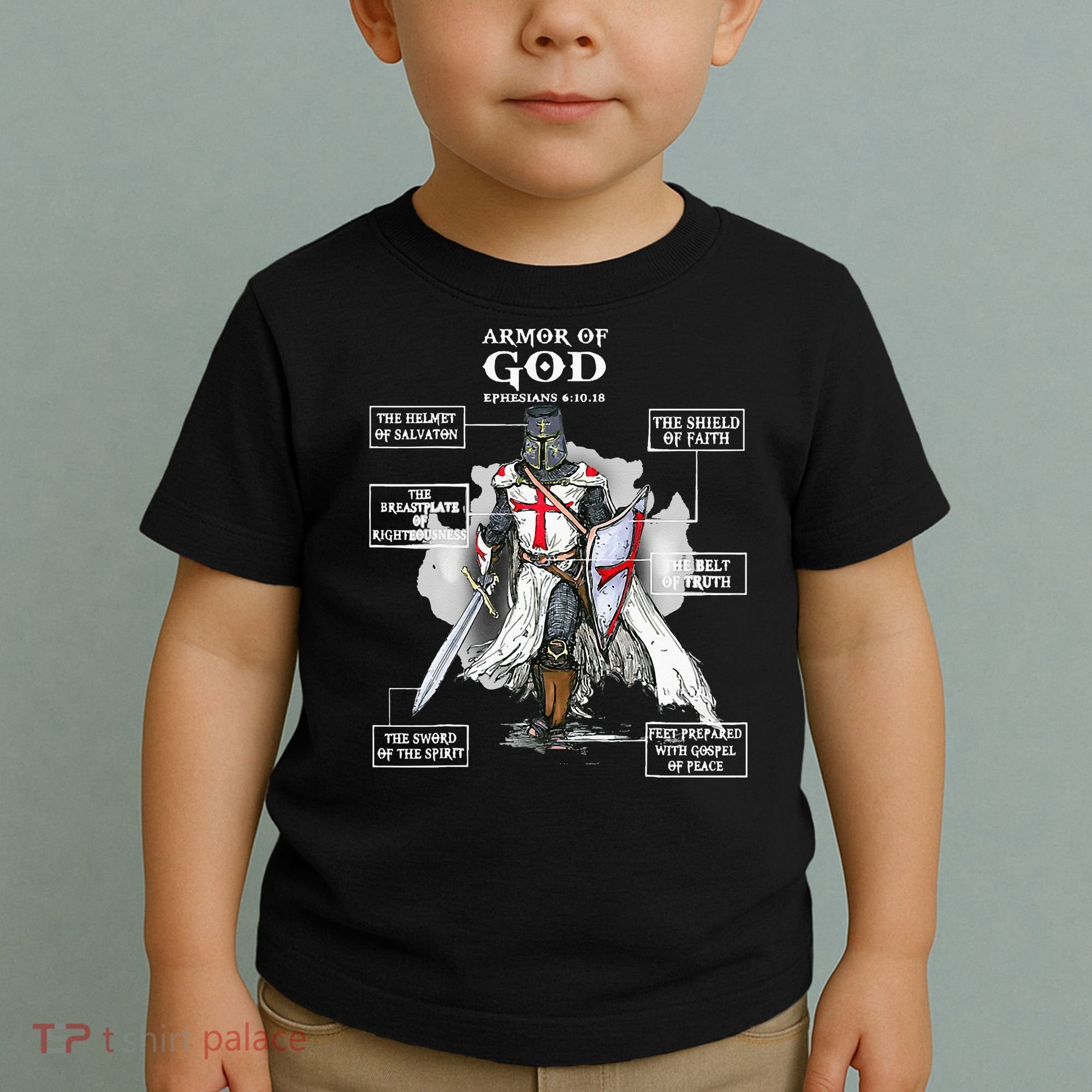 Armor Of God Bible Verse Cool Ephesians 611 Christian Bible Toddler T-Shirt