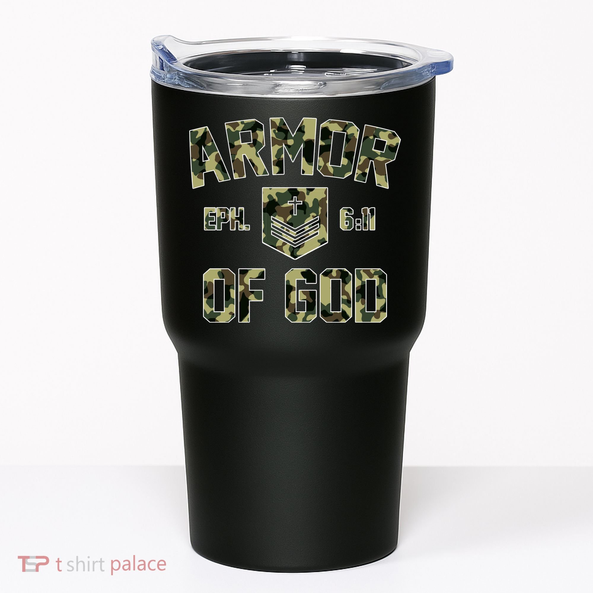 Armor Of God Military Camo Camouflage Tumbler