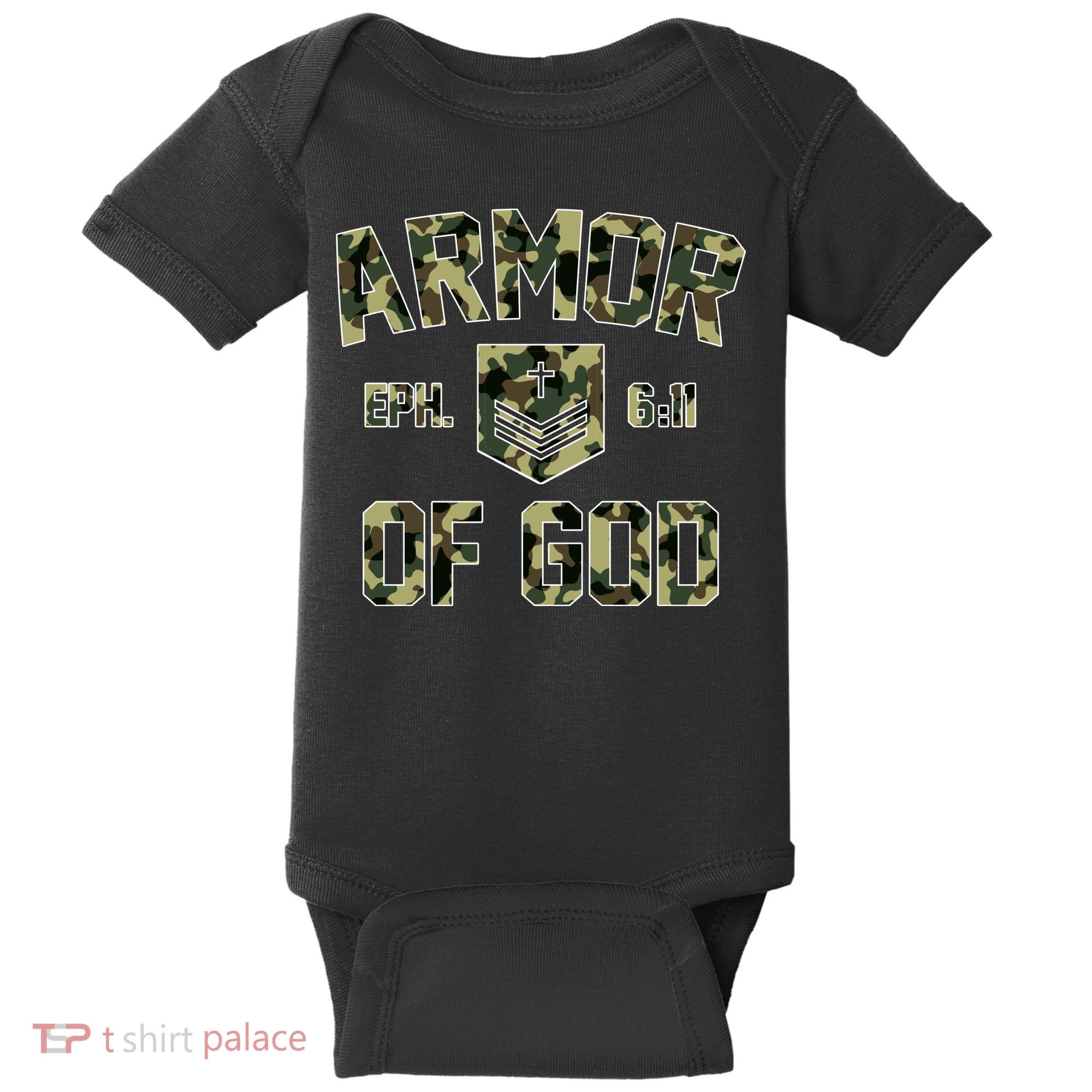 Armor Of God Military Camo Camouflage Baby Bodysuit