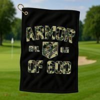 Armor Of God Military Camo Camouflage Golf Towel thumb 1