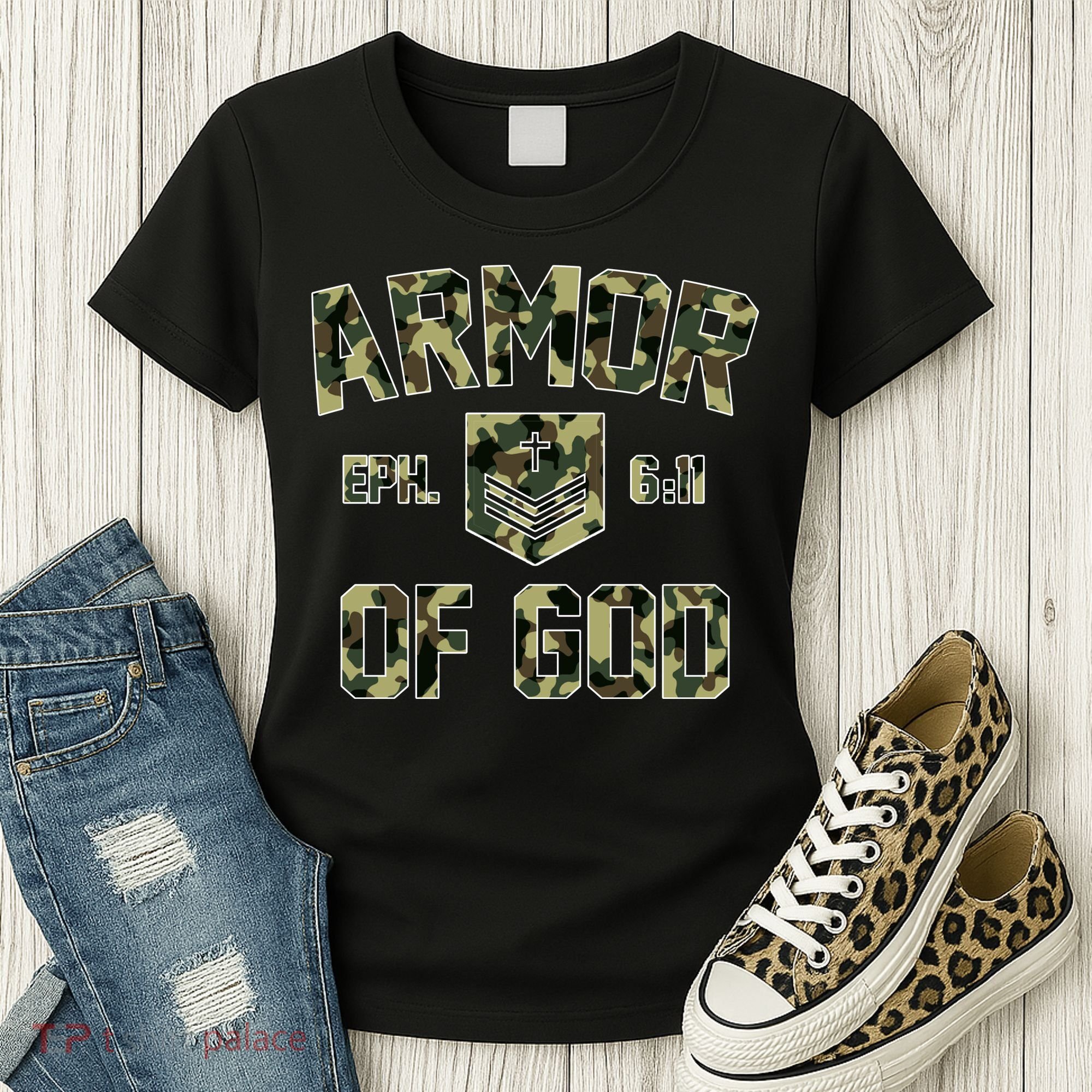 Armor Of God Military Camo Camouflage Women's T-Shirt