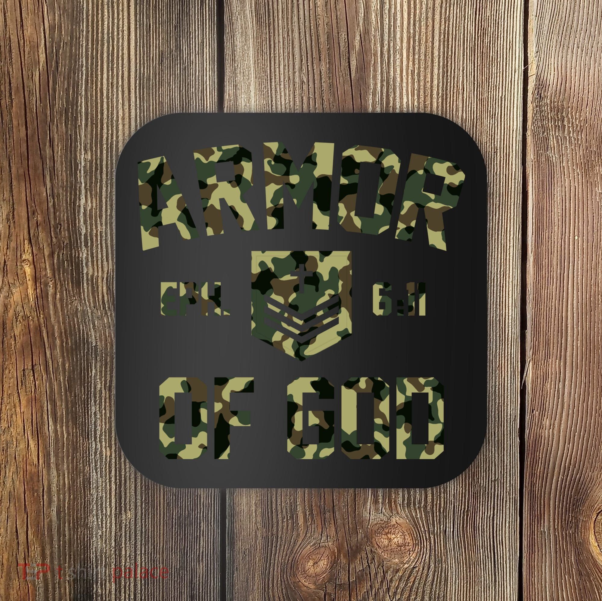Armor Of God Military Camo Camouflage Coaster