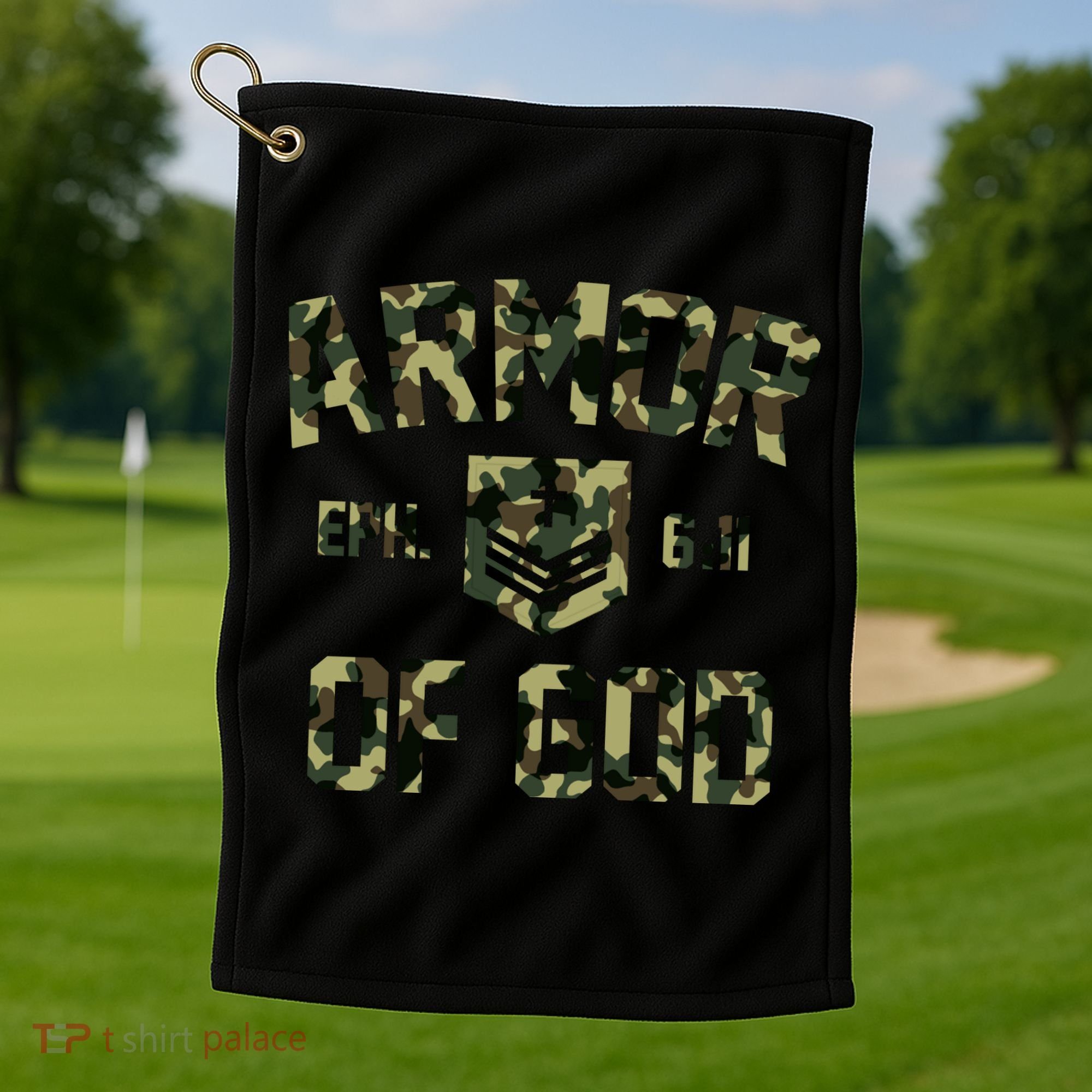 Armor Of God Military Camo Camouflage Golf Towel