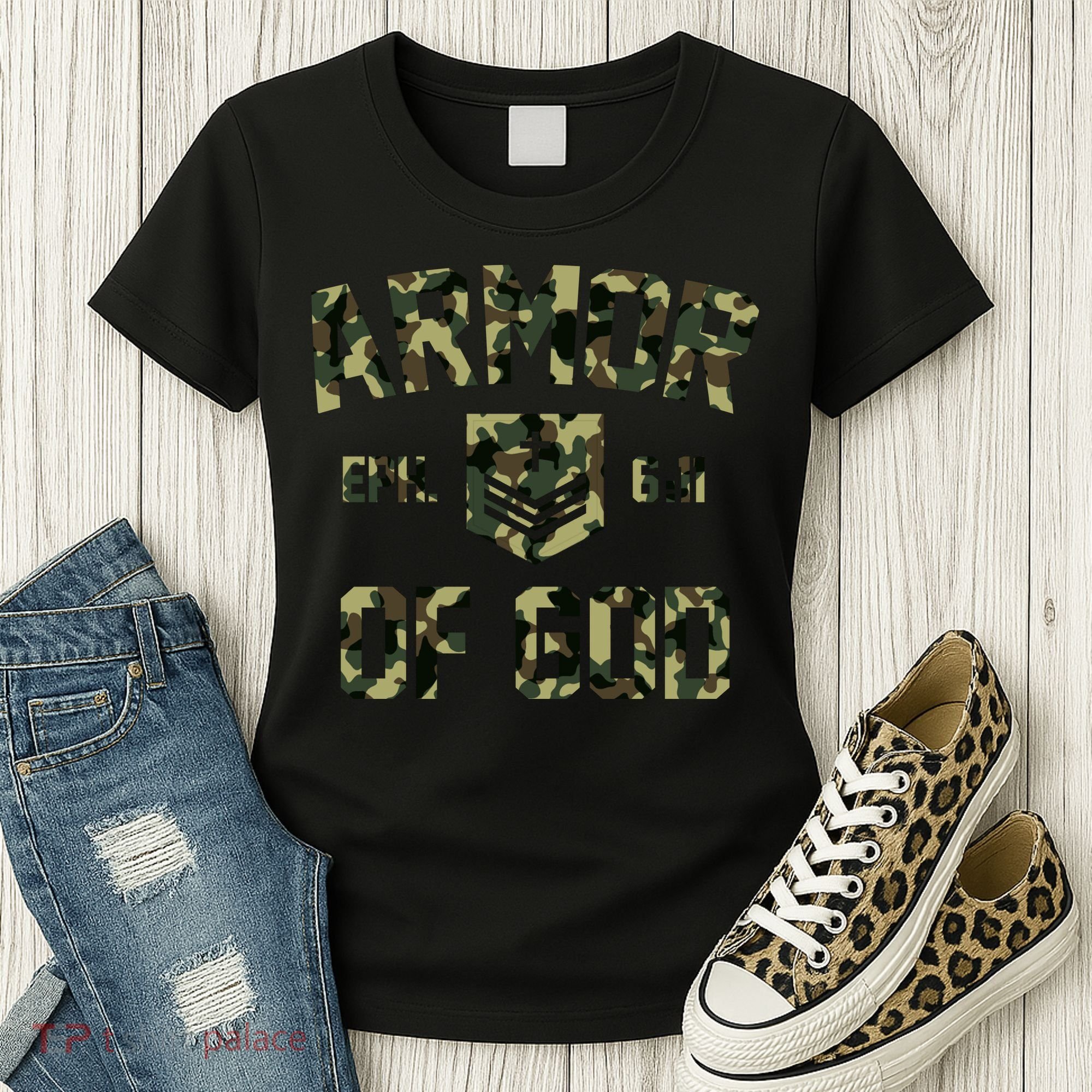 Armor Of God Military Camo Camouflage Women's T-Shirt