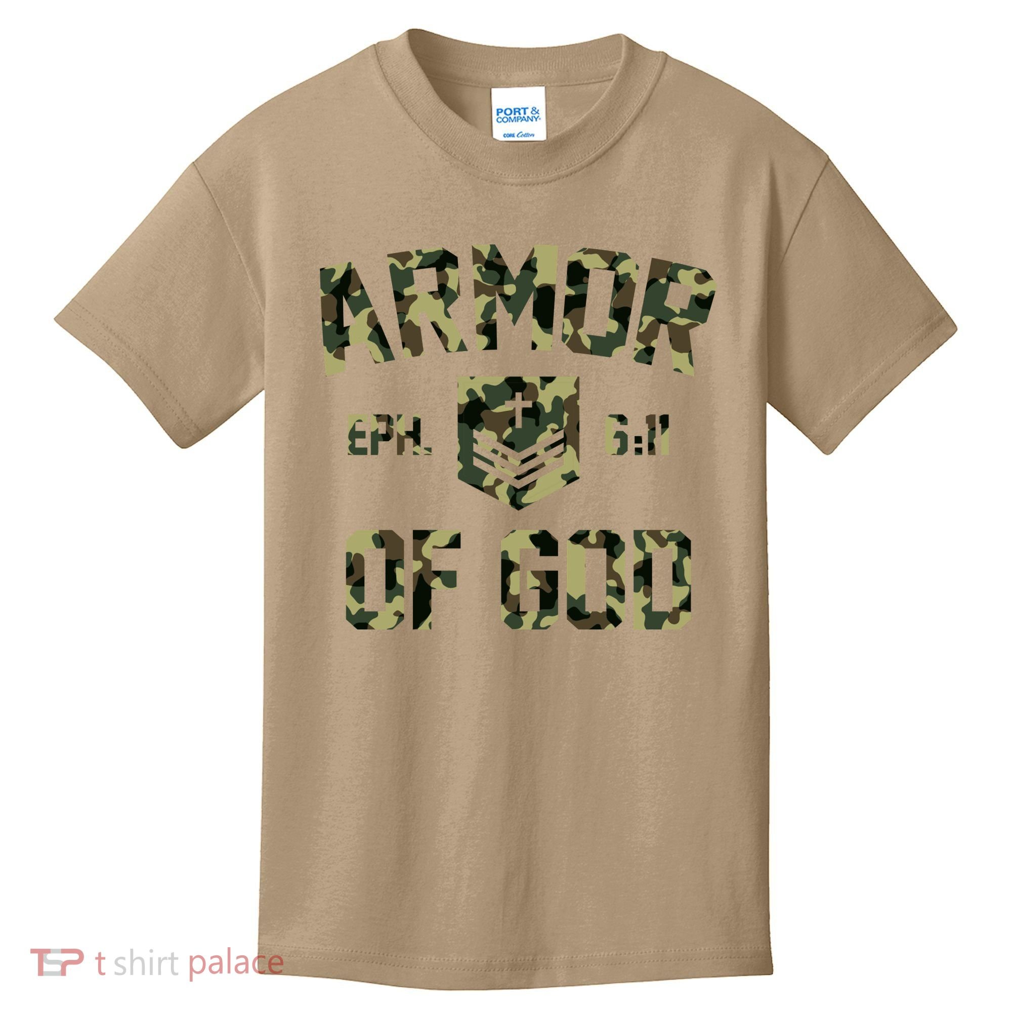 Armor Of God Military Camo Camouflage Kids T-Shirt