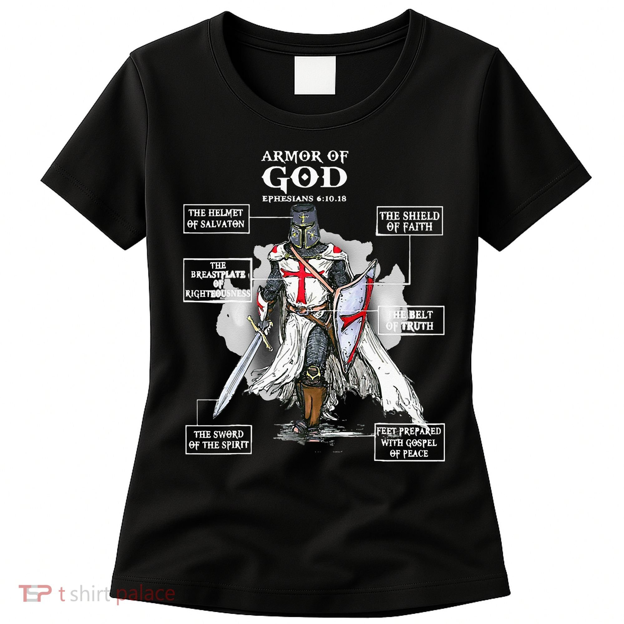Armor Of God Bible Verse Cool Ephesians 611 Christian Bible Women's T-Shirt