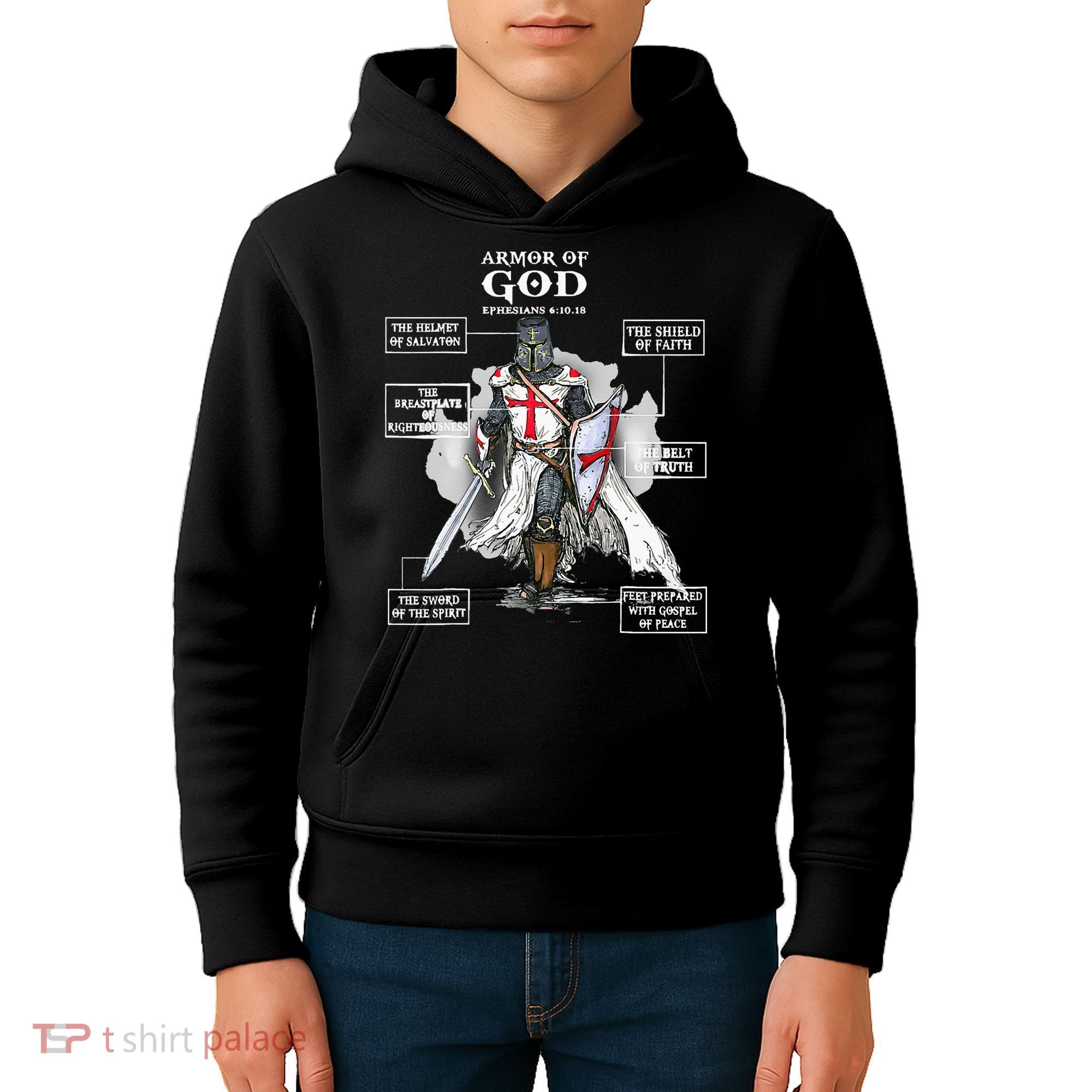 Armor Of God Bible Verse Cool Ephesians 611 Christian Bible Kids Hoodie