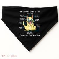 Anatomy Of German Shepherd USA-Made Doggie Bandana thumb 0