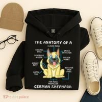 Anatomy Of German Shepherd Hoodie thumb 4