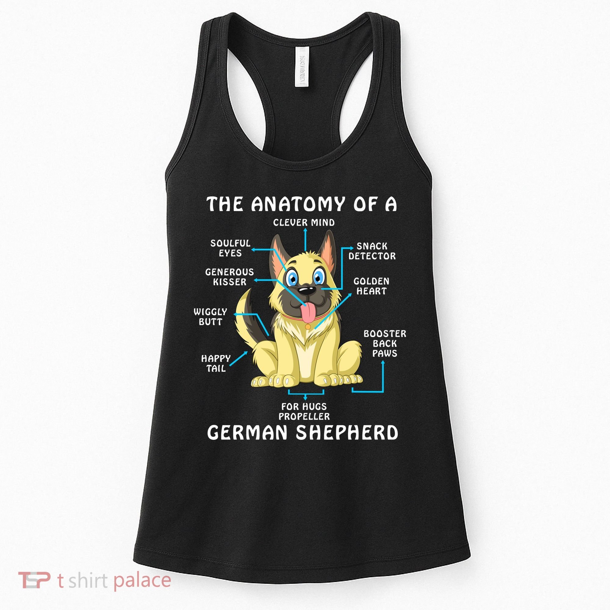 Anatomy Of German Shepherd Women's Tank Top